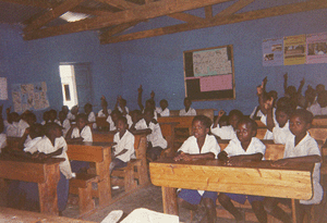 A typical classroom in the villages